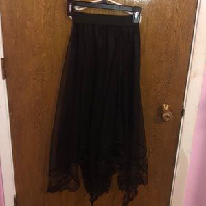 See through sheer skirt